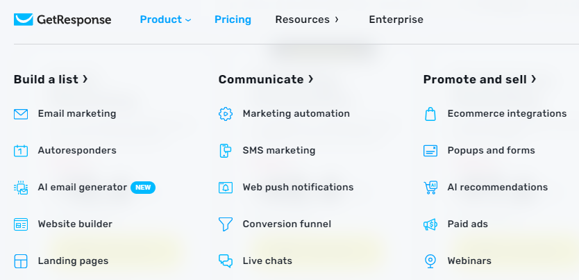 clickfunnels vs getresponse getrespones features